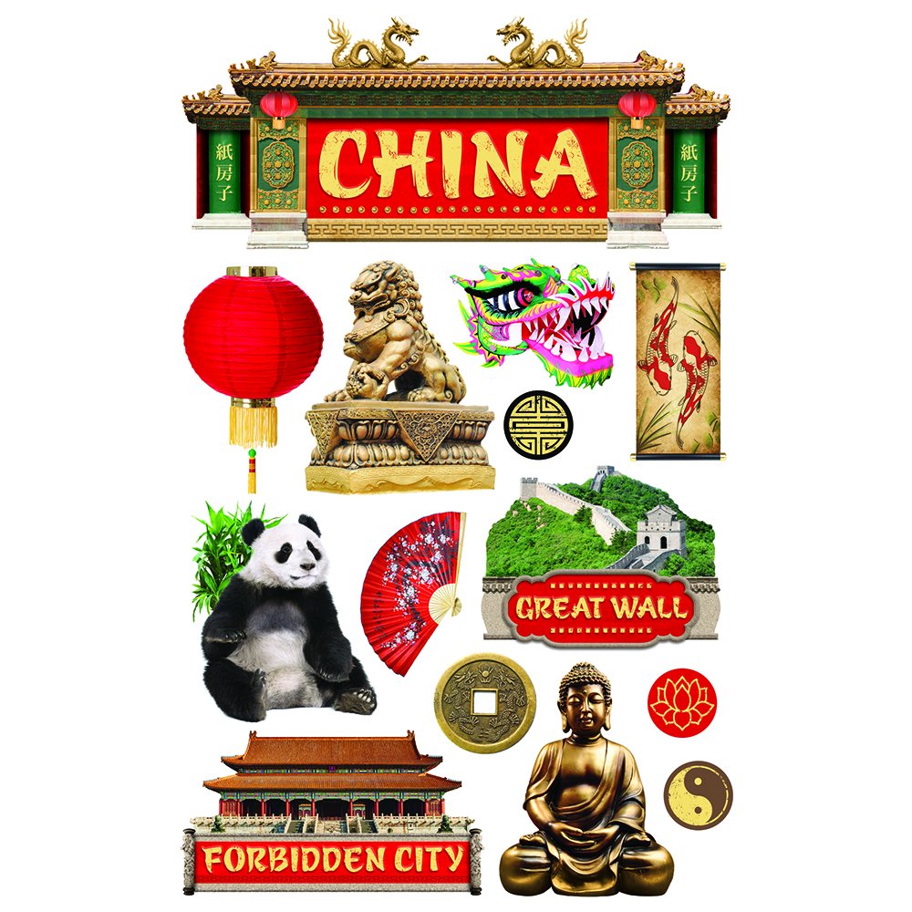 Stickers 3D Papier Maison Chine pour donner du relief a vos invitations et faire-part