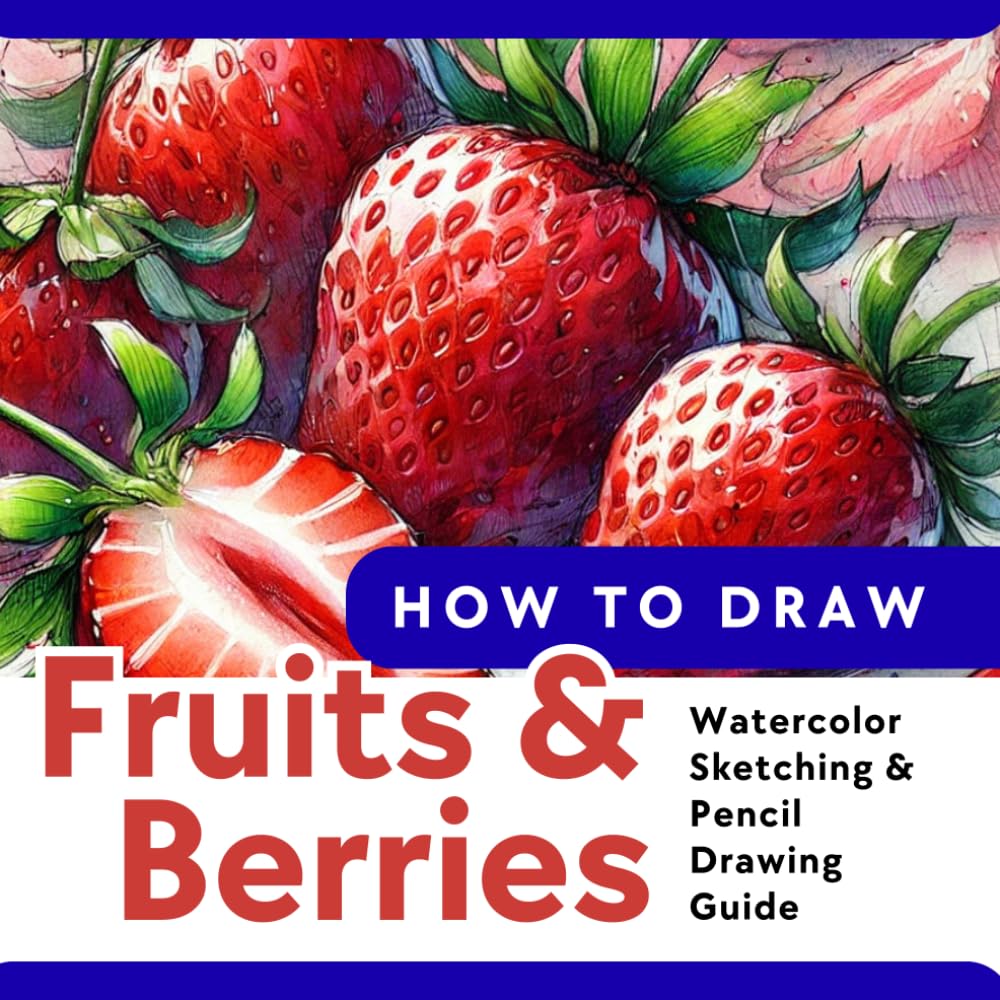 How to Draw Fruits and Berries for Beginners: Step-by-Step Watercolor and Pencil Drawing Guide for Beginners | Botanical Illustration, Sketching ... and Coloring Workbook (Drawing for Beginners)