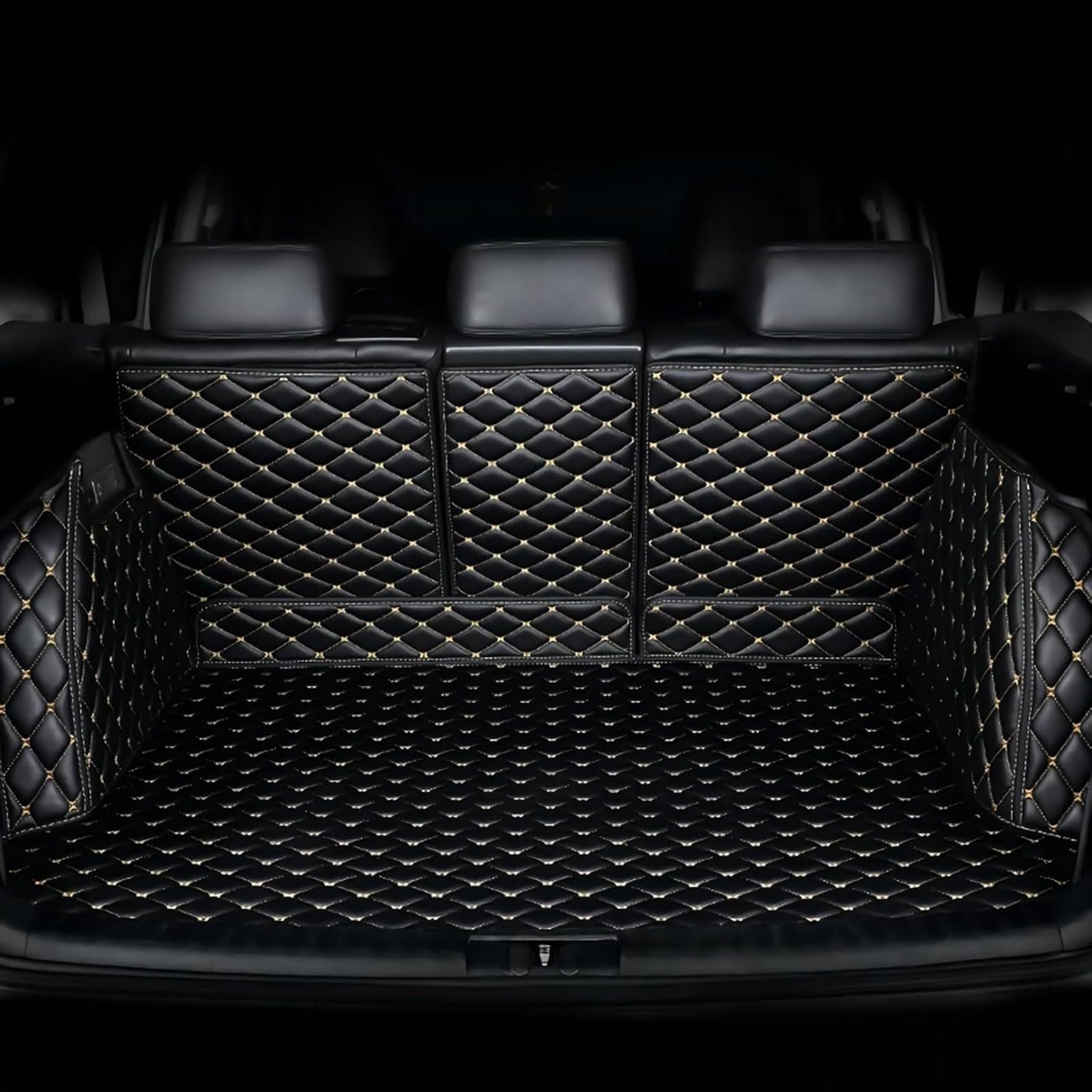 Tapis De Coffre Voiture Audi Q6 E-tron 2024+ - Imperméable Antidérapant Protection Cargaison Noire