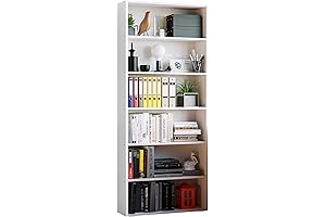 IRONCK Bookshelves for Storage and Display, 6 Tier Floor Standing Bookcases 70 inches Tall