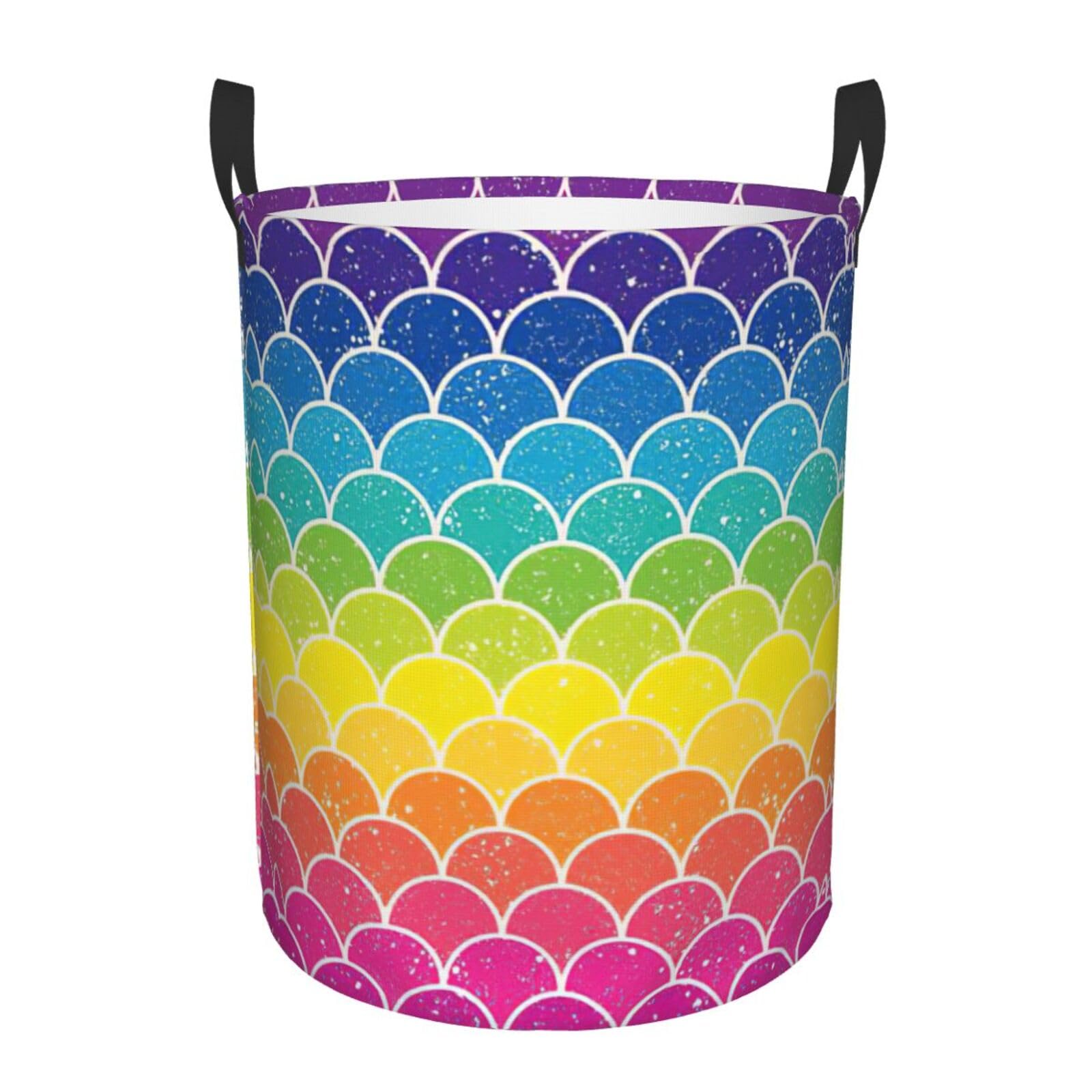 Panier à linge arc-en-ciel pour organiser le salon et la chambre