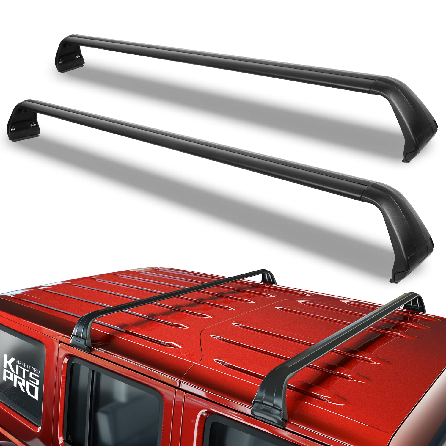 Buy KitsPro 260lb Roof Rack Cross Bars for 20072024 Jeep Wrangler