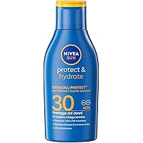 NIVEA SUN Protect & Hydrate SPF 30 Formato Viaggio 100 ml, Crema solare 30 idratante 48h ad assorbimento rapido, Protezione solare 30 resistente all’acqua con Vitamina C e Acido Ialuronico