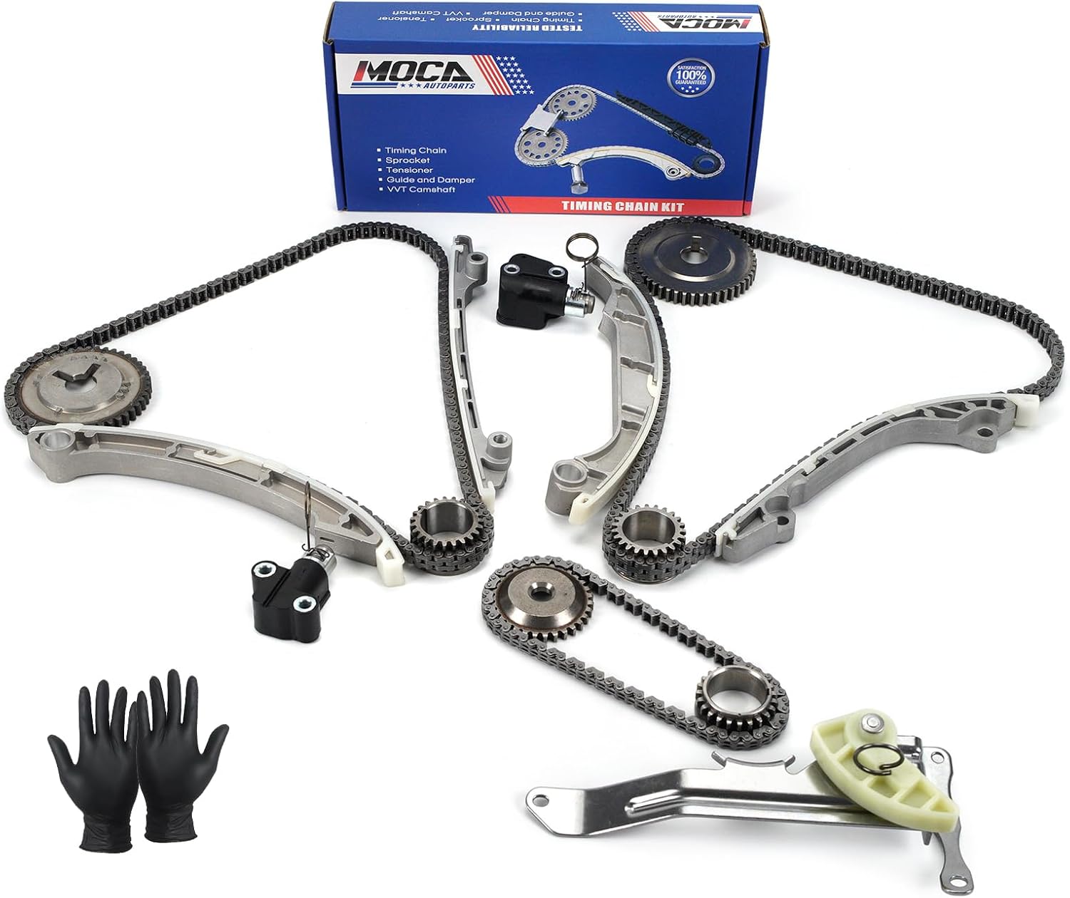 MOCA Timing Chain Kit Fit 2014-2019 for Infiniti Q70 5.6L, 2014-2022 for Infiniti QX80 5.6L, 2010-2022 for Nissan Armada 5.6L, 2010-2023 for Nissan Titan 5.6L