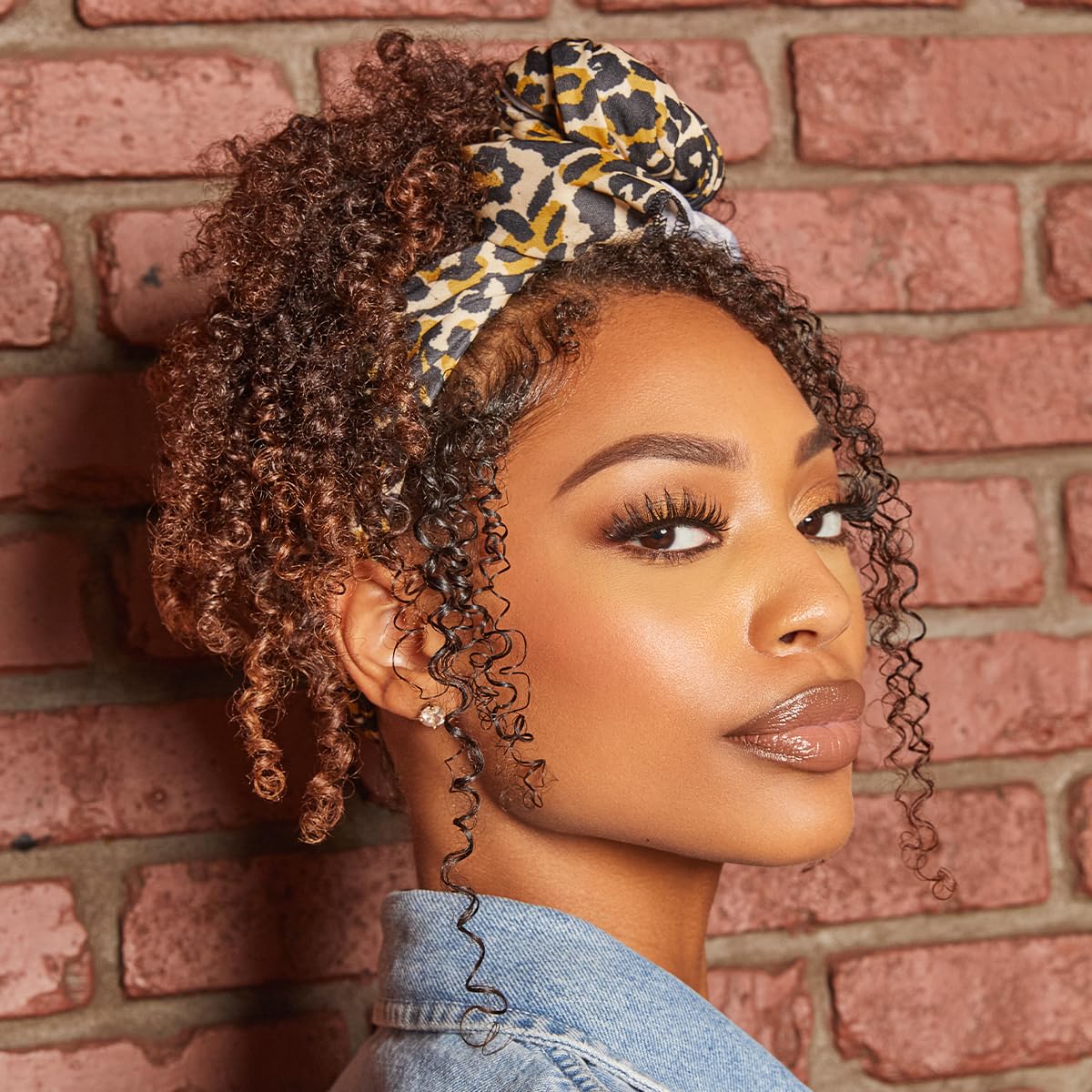 KISS COLORS & CARE Soft Satin Wrap Scarf - Leopard Print, Multi-Purpose, Soft Premium Scarf For Minimizing Frizz, Preventing Breakage & Securing Hair Styles, Wigs & Weaves For All Hair Styles