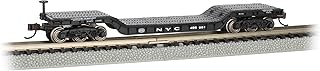 Bachmann Trains - 52â€™ Center Depressed Flat CAR - New York Central #498991 with NO Load - N Scale