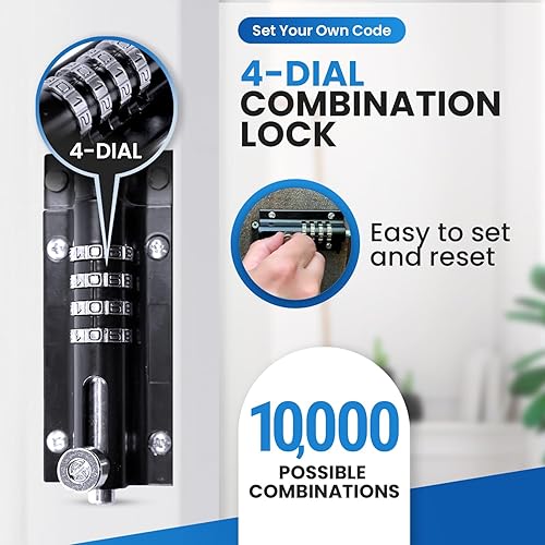 Miniatura 4 de Cerradura de combinación con cerrojo negro CB2000 de Combi-Bolt CB2000-BLACK