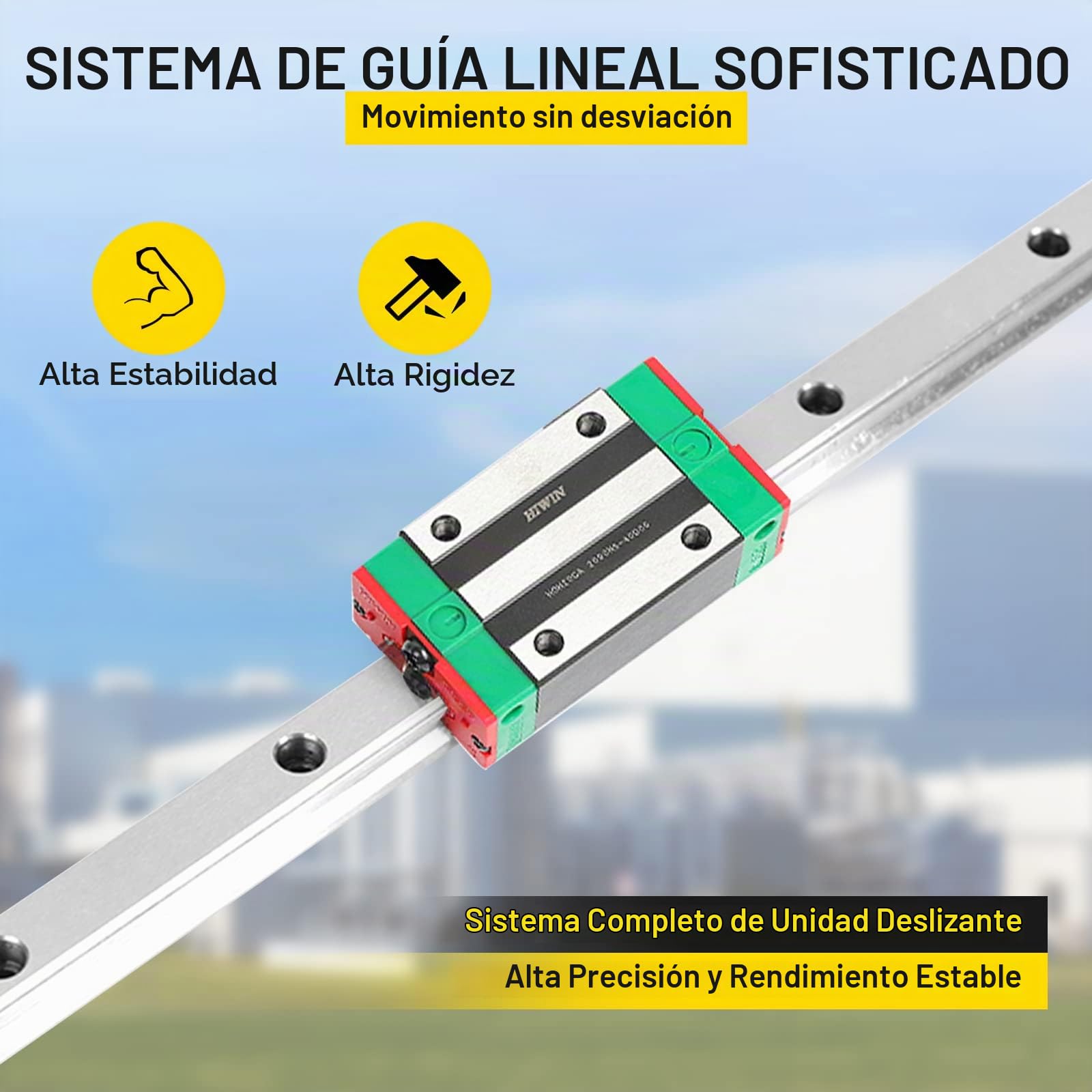 VEVOR 2 PCS Carril Lineal 1500 mm Cuadrado Carriles de Deslizamiento Lineal 4 Bloques Acero Inoxidable Alta Dureza Riel Deslizante Lineal para Máquinas de Soldadura Láser, Torno, Molino, Dobladora