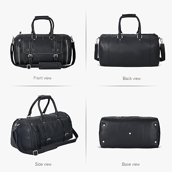 Handmade Leather Weekender Duffle Bag for Men - Vintage Travel Gym Bag