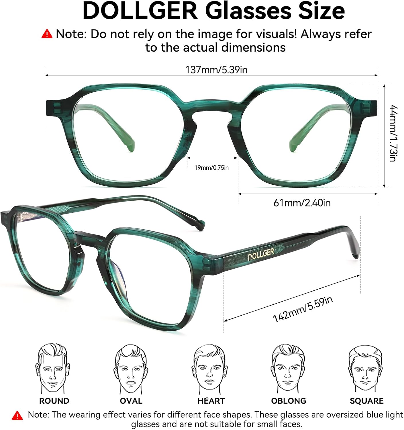 Square Blue Light Glasses for Women Men Acetate Material Anti Bluelight Blocker Glasses Stylish Designer Frame - Image 6