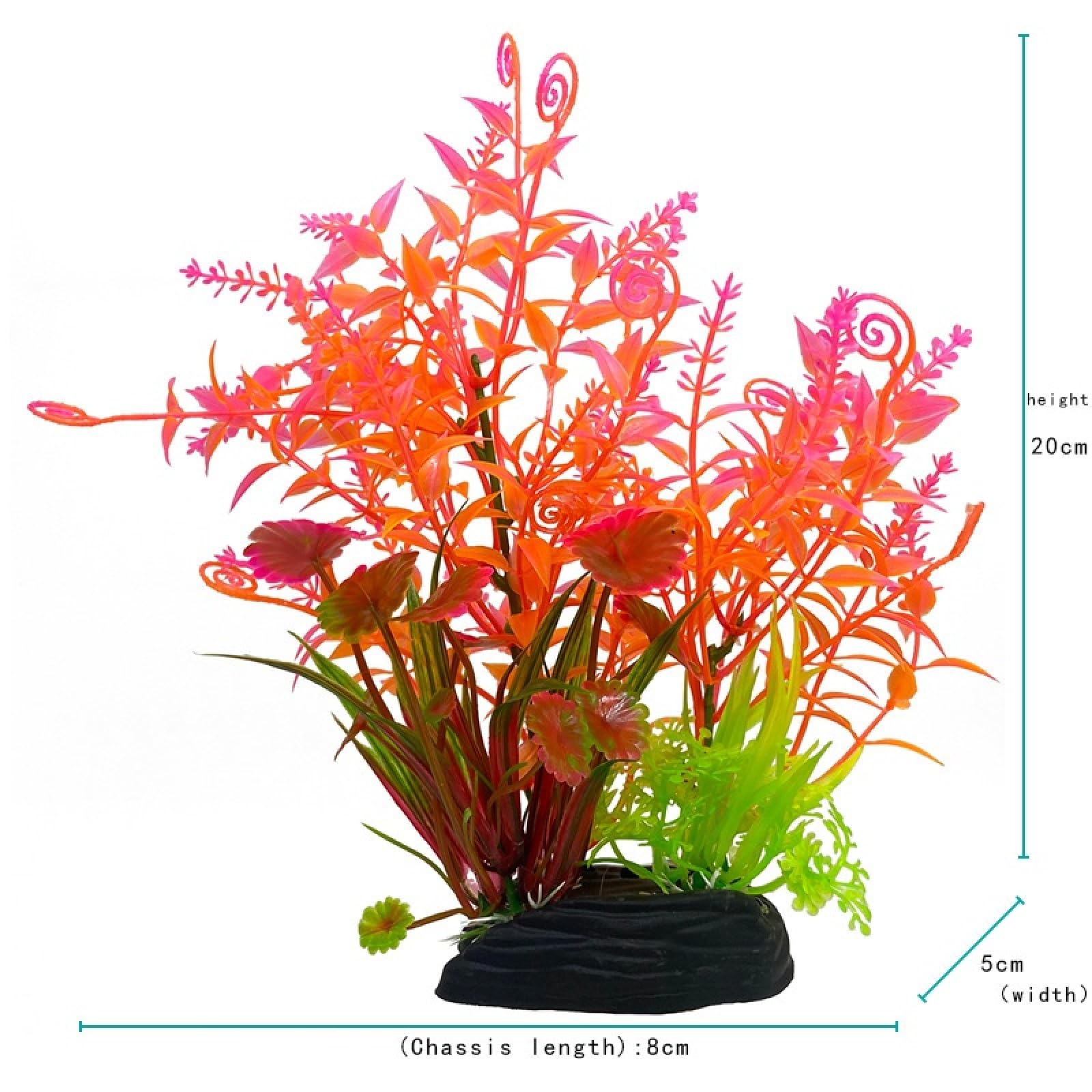 Adornos Artificiales de plástico for Plantas acuáticas, Accesorios de simulación for pecera, 3 Piezas I,Decoración de peceras