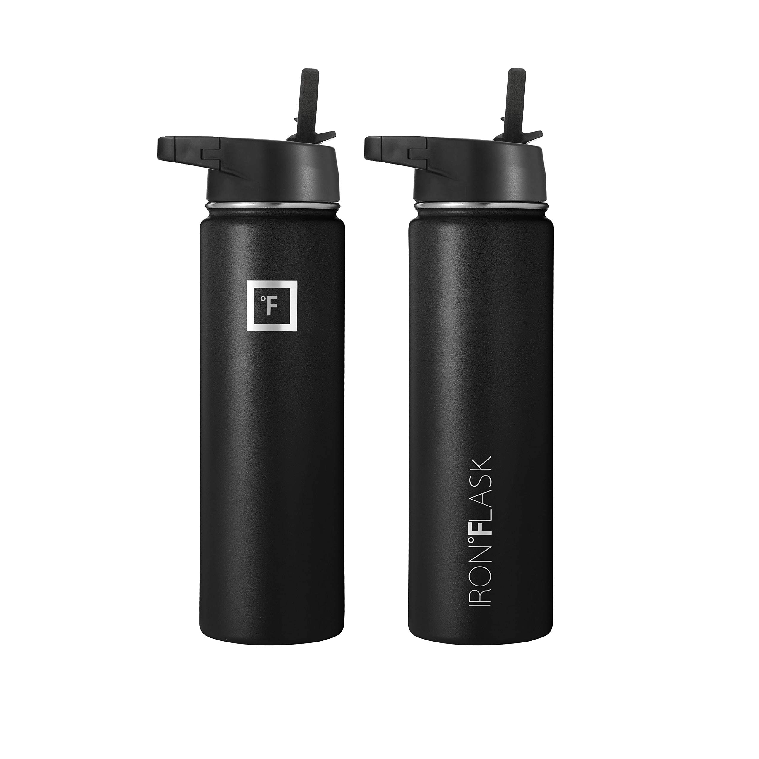 Iron Flask Sports Water Bottle - 22 Oz, 3 Lids (Straw Lid), Leak Proof, Vacuum Insulated Stainless Steel, Double Walled, Thermo Mug, Metal Canteen