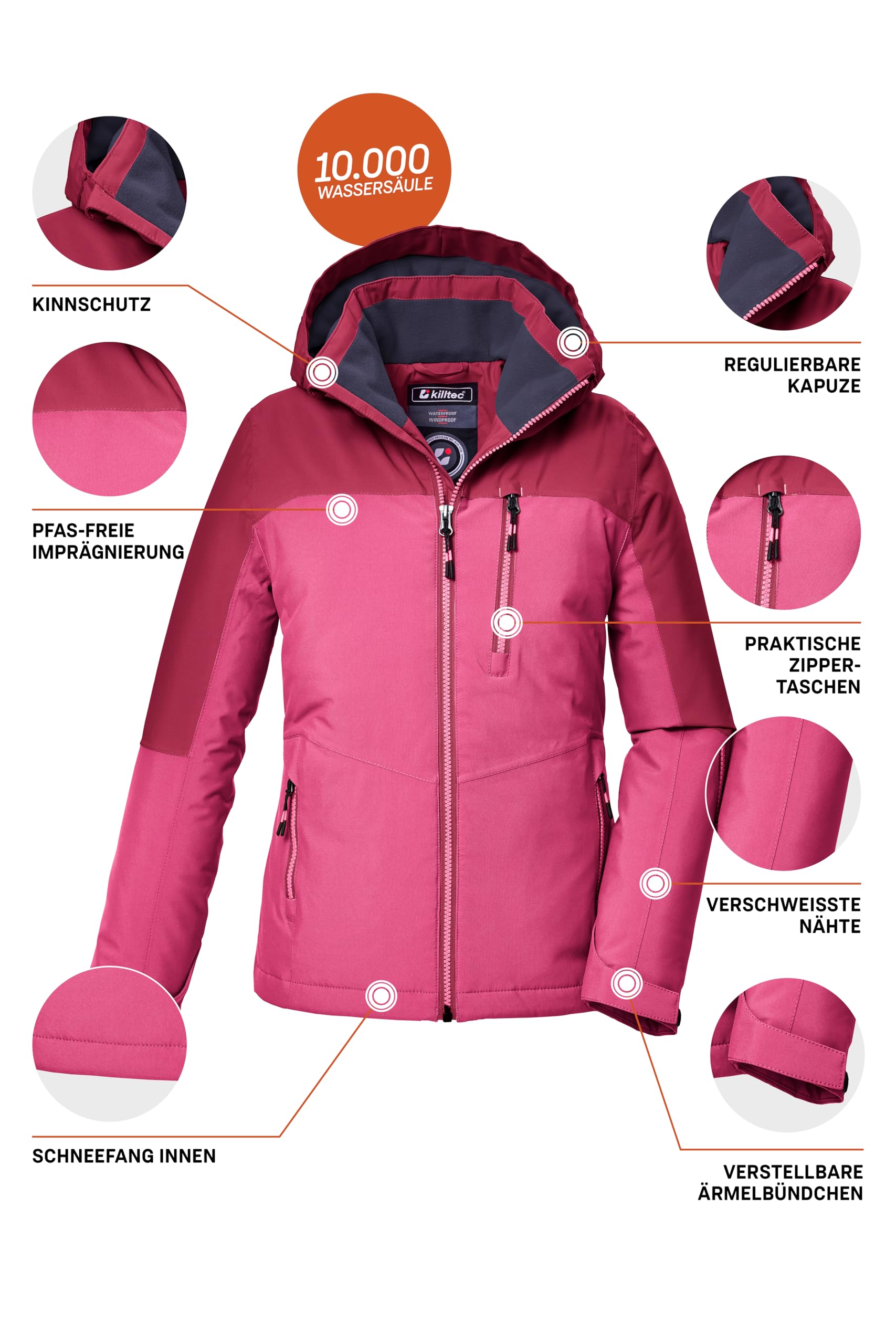 Killtec Kow 353 Grls Jckt Chaqueta funcional/chaqueta de exterior con capucha Niñas