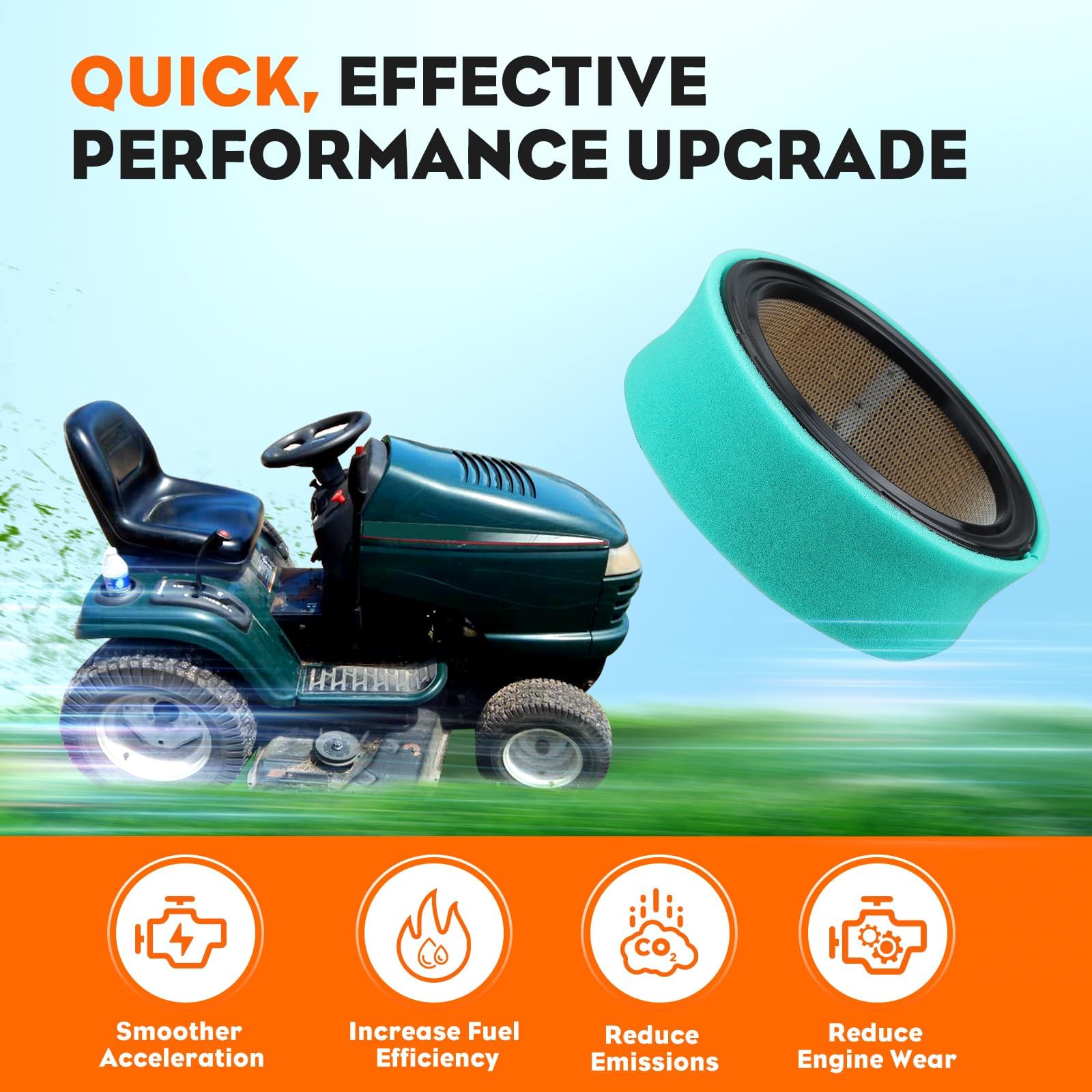 Troy Bilt Lawn Mower Parts Hipa Air Filter For Kohler CH730-CV740