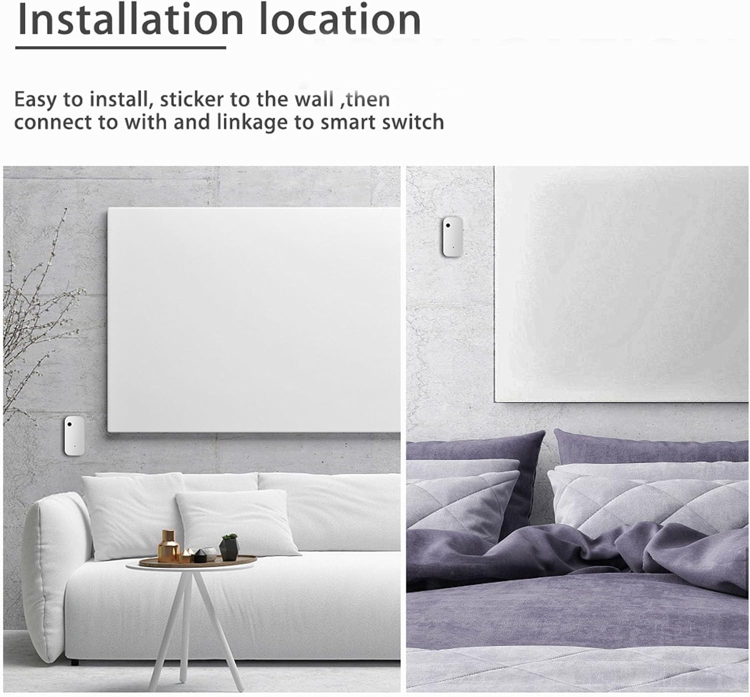 Sonew Smart Light Sensor, Brightness Detector, Smart Automatic Adjustment, Connection Brightness Sensor, for Tuya, for Living Room Bedroom (for Zigbee Type)