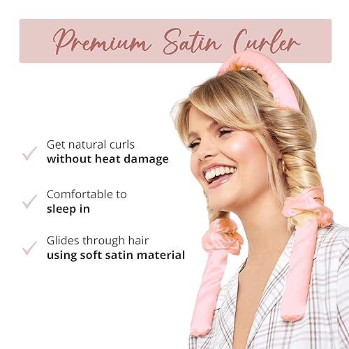 Miniatura 3 de WIGI Rizador de pelo sin calor de alta calidad, 100 % seda de morera pura, no se riza con calor para el cabello, rizadores de pelo para dormir