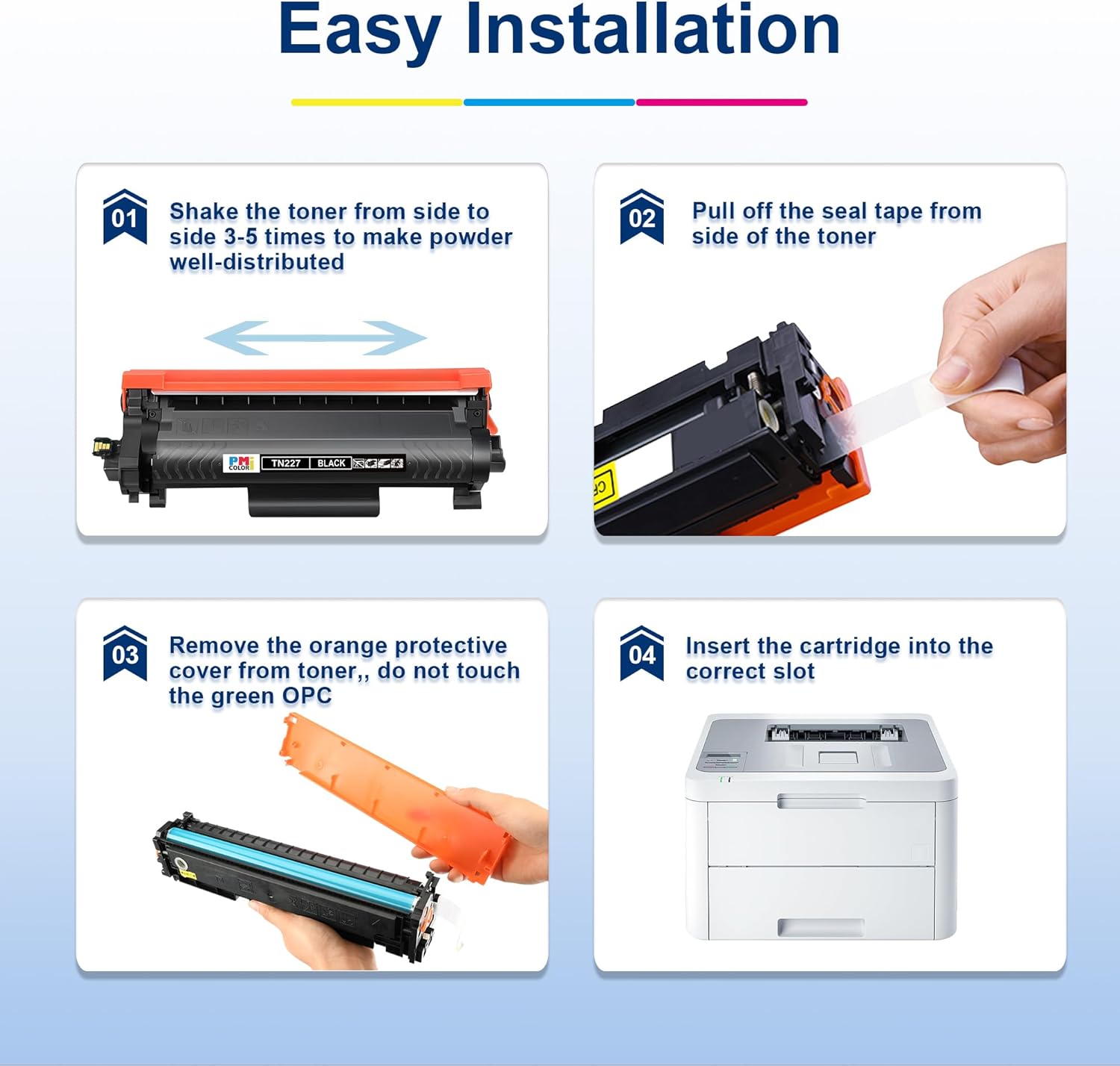 045 Toner Cartridge 4-Pack Replacement for Canon 045 Toner Cartridge for Canon Color ImageCLASS MF634Cdw MF632Cdw LBP612Cdw MF630C LBP610 Series Ink(Black,Cyan, Magenta, Yellow