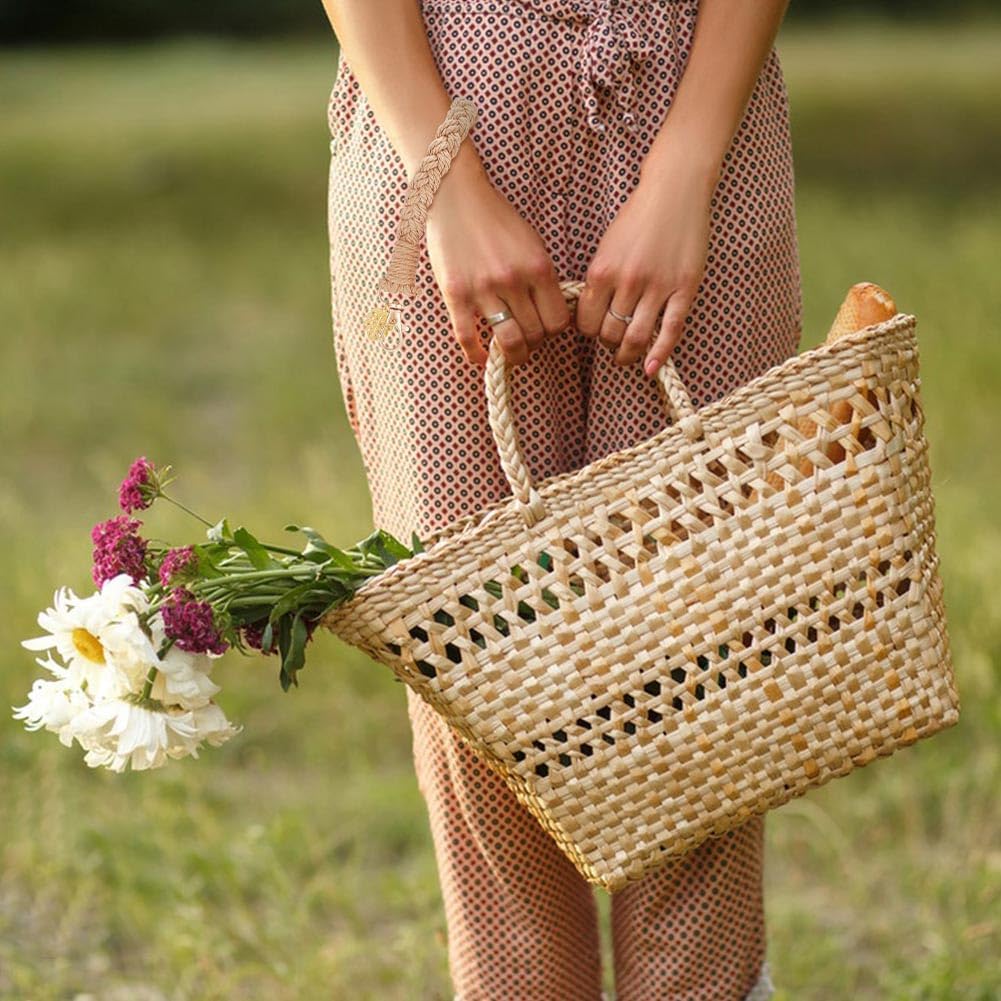 FREEBLOSS 6 Set Macrame Keychain Lanyard Kit DIY Macrame Palm Leaf Keychain Kit with Instruction Macrame Wristlet Macrame Hanging Decor DIY Macrame Kit for Beginners - Image 4