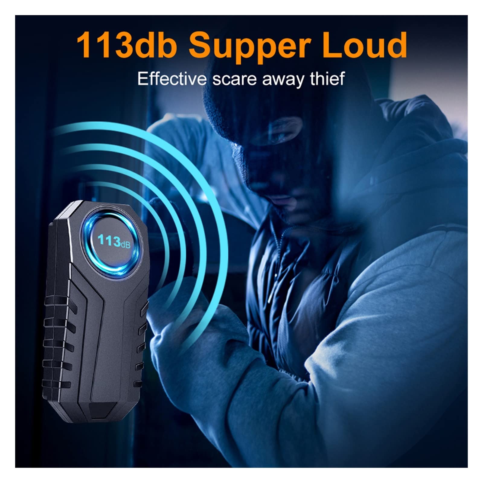 Alarma impermeable for bicicleta, motocicleta, vehículo eléctrico, seguridad, alarma antirrobo, Control remoto, Detector de vibración Para casa y garaje(1 Set Alarm Horn-B2)
