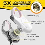 Fida Laisse de chien rétractable X-Petite race, 10 ft Enceinte de marche durable pour les petits chiens/chats/petits animaux jusqu'à 18 C'est vrai. 360° Enchevêtrement libre, blanc