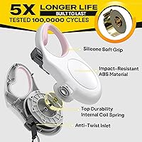 Vista 4 de Fida Correa Retráctil para Perros Raza Extra Pequeña, Correa Duradera de 10 pies para Caminar Mascotas para Perros Extra Pequeños/Gatos/Animales