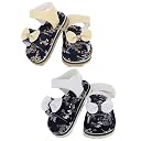 Neska Moda 12 To 18 Months Baby Girls Floral Print Eva Hook & Loop Chu Chu Musical Sandals (Beige,Blue,White,Black)-BT1343andBT1345 gallery image