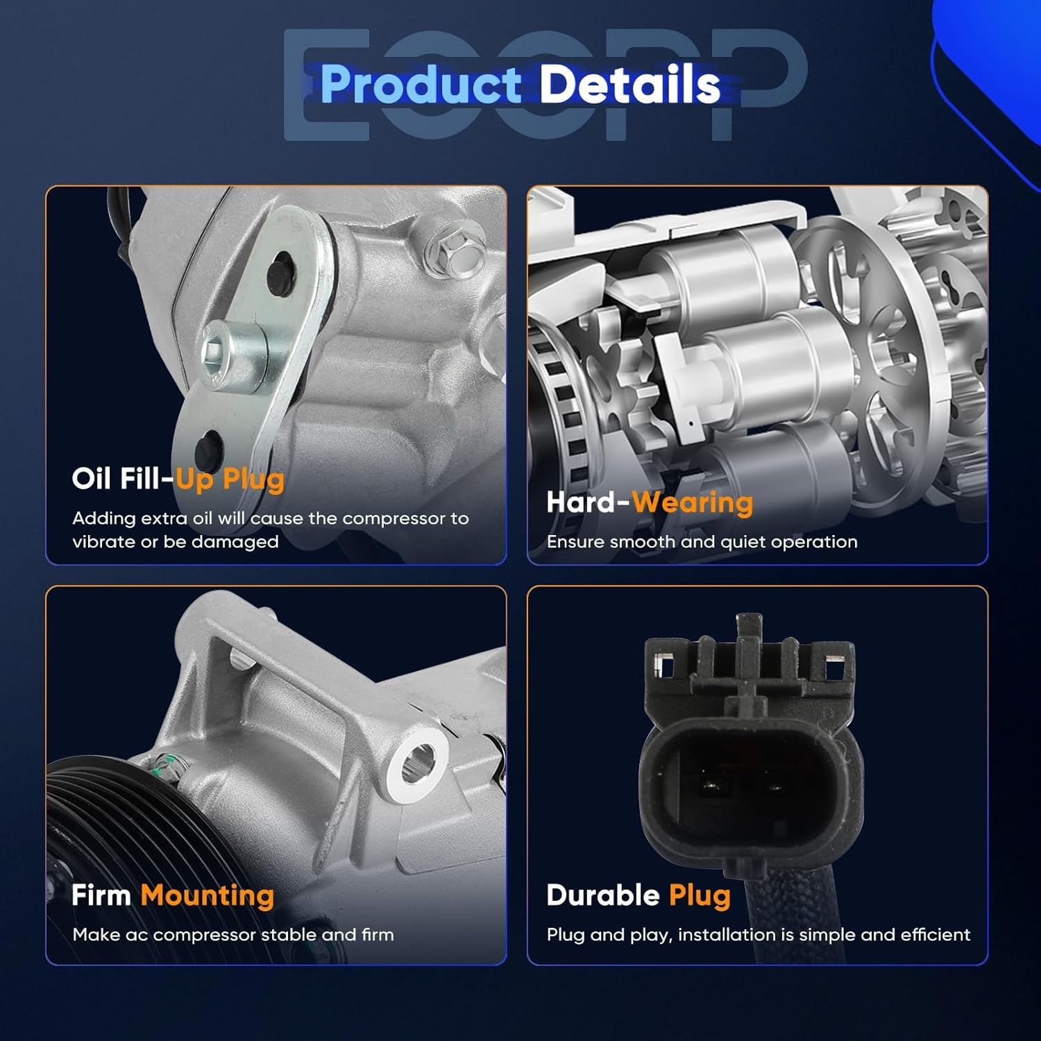 ECCPP AC Compressor 2010-2015 for Chevrolet Cruze 1.8L 2016 for Chevrolet Cruze Limited 1.8L Air Conditioning Compressor