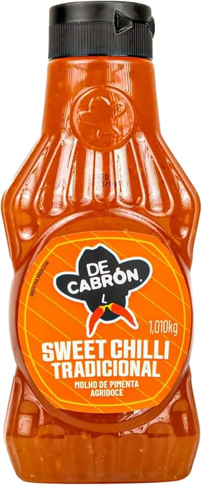 De Cabrón – Molho Sweet Chilli Tradicional 1,010 kg | Vegano e Sem Glúten | Pimenta Dedo-de-Moça e Alho | Sabor Suave e Versátil | Para Queijo, Hamburgueres e Aperitivos