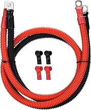 DIHOOL Battery Cable 50 mm2 M8 80 cm 0 AWG Silicone Cable Corrugated Pipe Cable Tube Soft and Flexible Heat Resistant