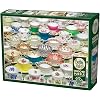 Cobble Hill 1000 Piece Puzzle - Teacups - Sample Poster Included