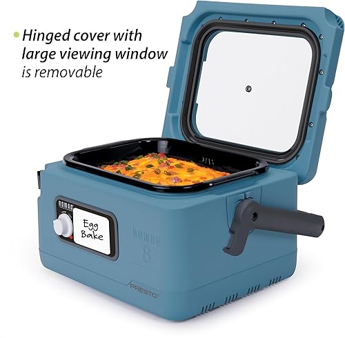 Miniatura 5 de Presto 06017 - Olla de cocción lenta Nomad Traveling de 8 cuartos de galón, color azul