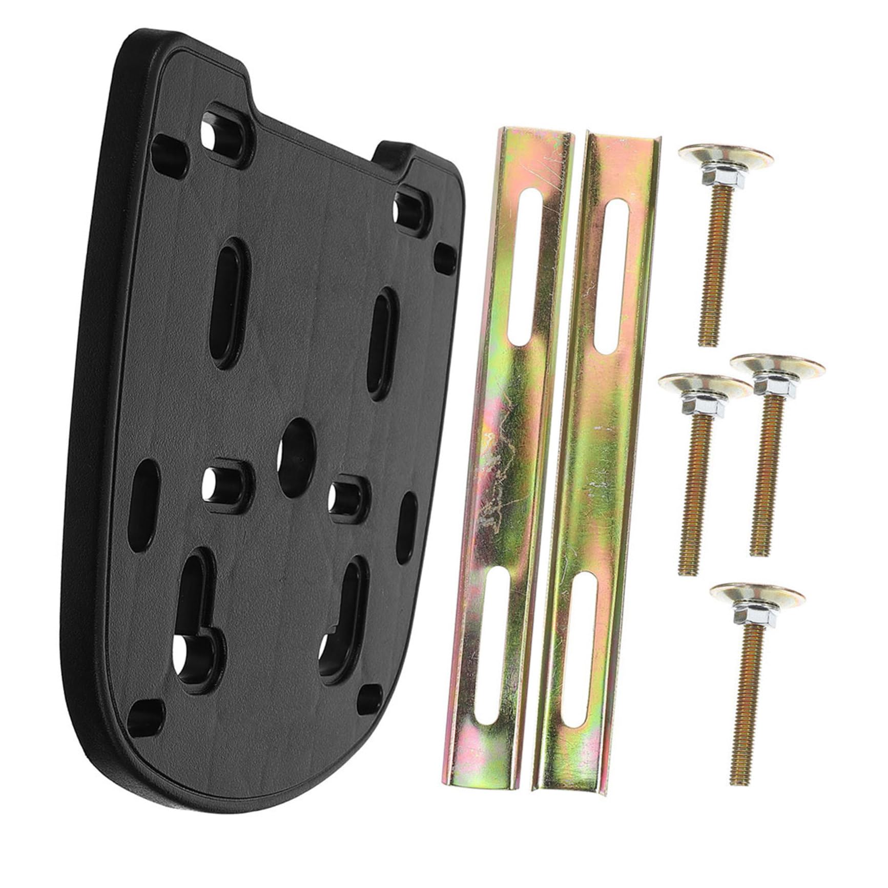 SHINEOFI Porte-Bagages ArrièRe pour Moto avec Plaque Base ÉPaisse en MéTal Support Fixation Solide avec Vis Conception Anti-Vibrations pour Coffre Rangement Moteur De Scooter ÉLectrique