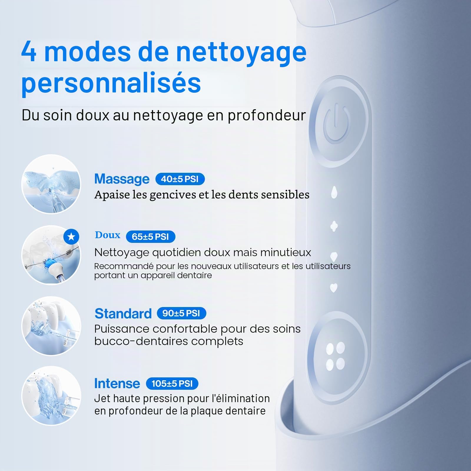 【Paquete 3 en 1】 Irrigador Bucal Portátil usmile C10, Cepillo de Dientes Eléctrico Sónico P10S, Cabezales de Repuesto – Set Completo de Cuidado Bucal para el Hogar y Viajes