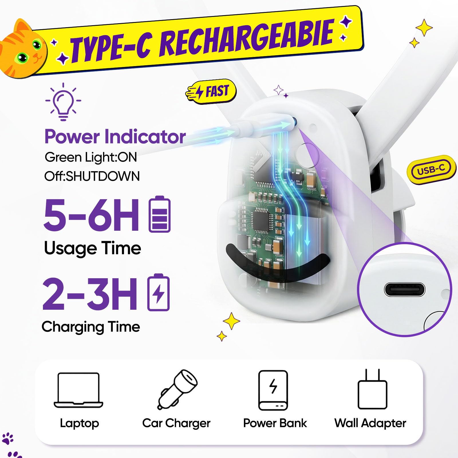 Interactive Cat Toys for Indoor Cats: Automatic Flying Bird Feather Wand Chase Exercise Enrichment Stimulation, USB Rechargeable Durable Safe Hanging Toy for Bored Kittens Adult Multi Cat Households - image 7