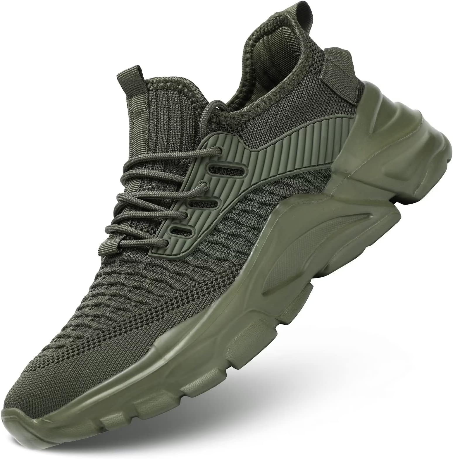 Men's Running Shoes, Non Slip, Breathable, Lightweight Fashion Sneakers, Slip Resistant Athletic Sports Walking Gym Work Shoes