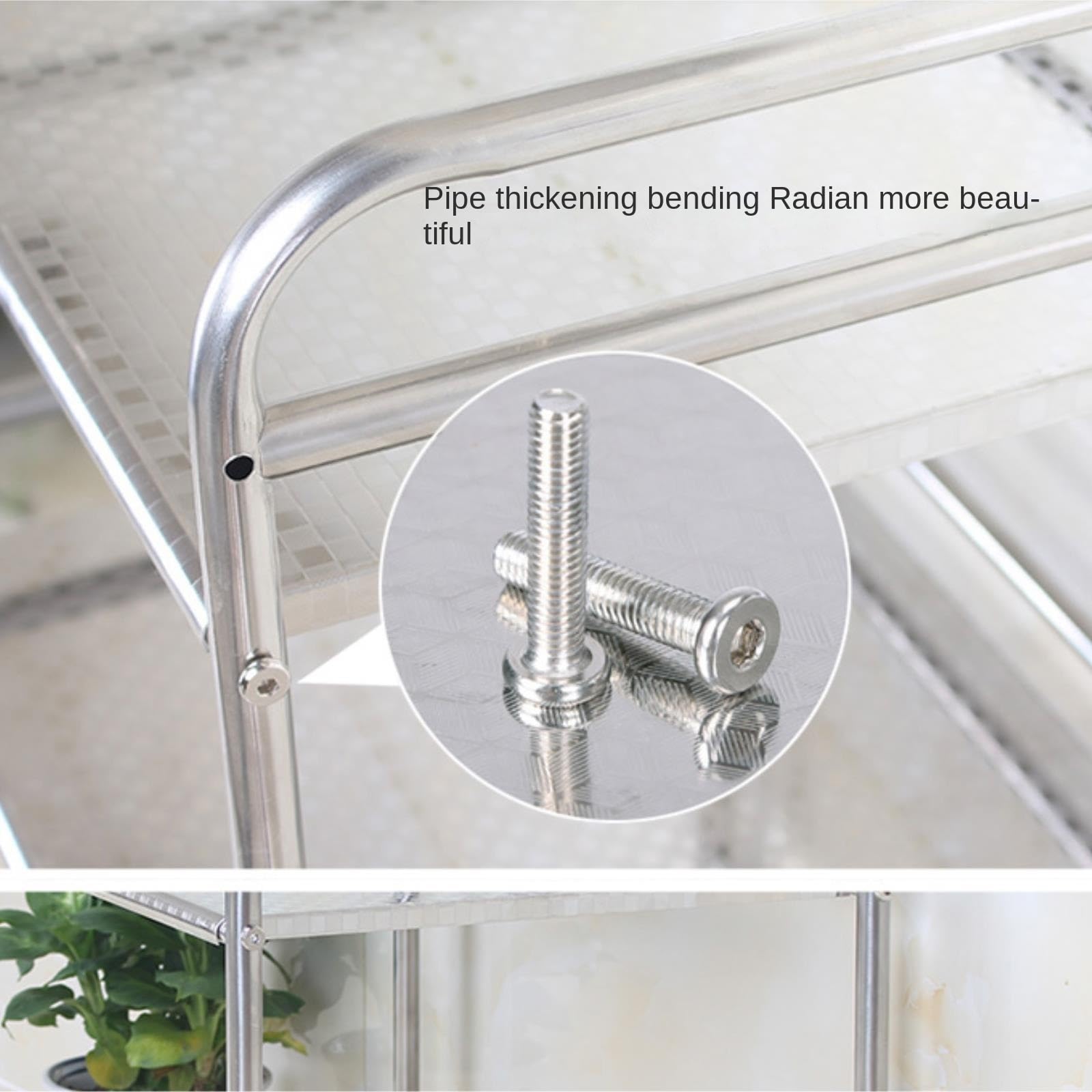 Scaffale da cucina in acciaio inossidabile, ripiano for forno a microonde, organizer for bagno, cuociriso, casa moderna(40cm)