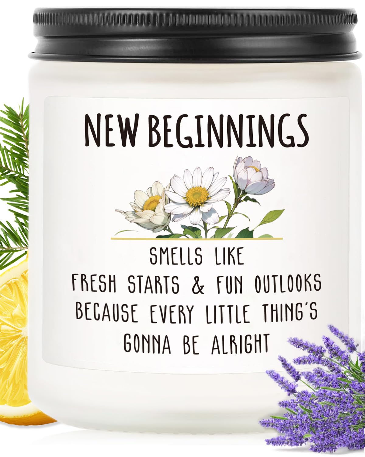 Vivajoy Women's New Beginning-01 New Beginnings Gifts For - New Job Gifts,Congratulations Gift,Inspirational Gift For ,Lavender Scented Candles For Work Colleagues,Student,Friend,Cowerker