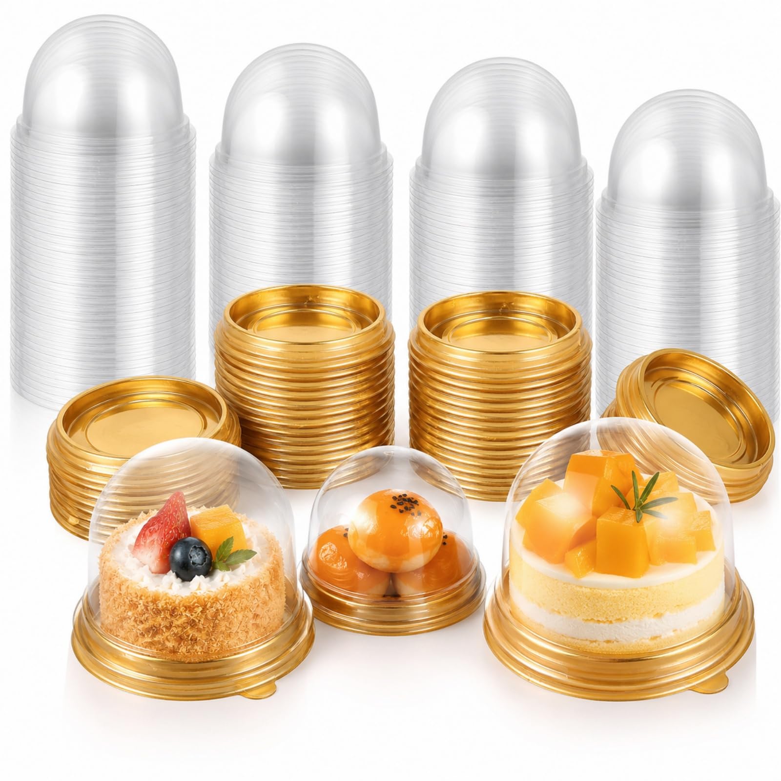 Mini Cake Boxes - 300 Pack Clear Containers -1 Mini Cake Boxes - 300 Pack Clear Containers -1