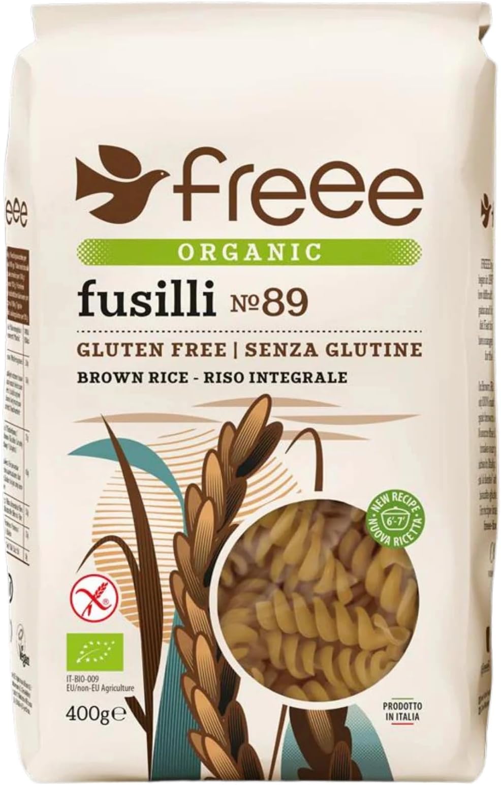 Organic Brown Rice Fusilli, 1 X 500 G