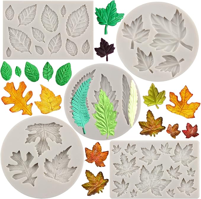 MYPRACS Tree Leaf Silicone Mold Maple Leaf Fondant Mold