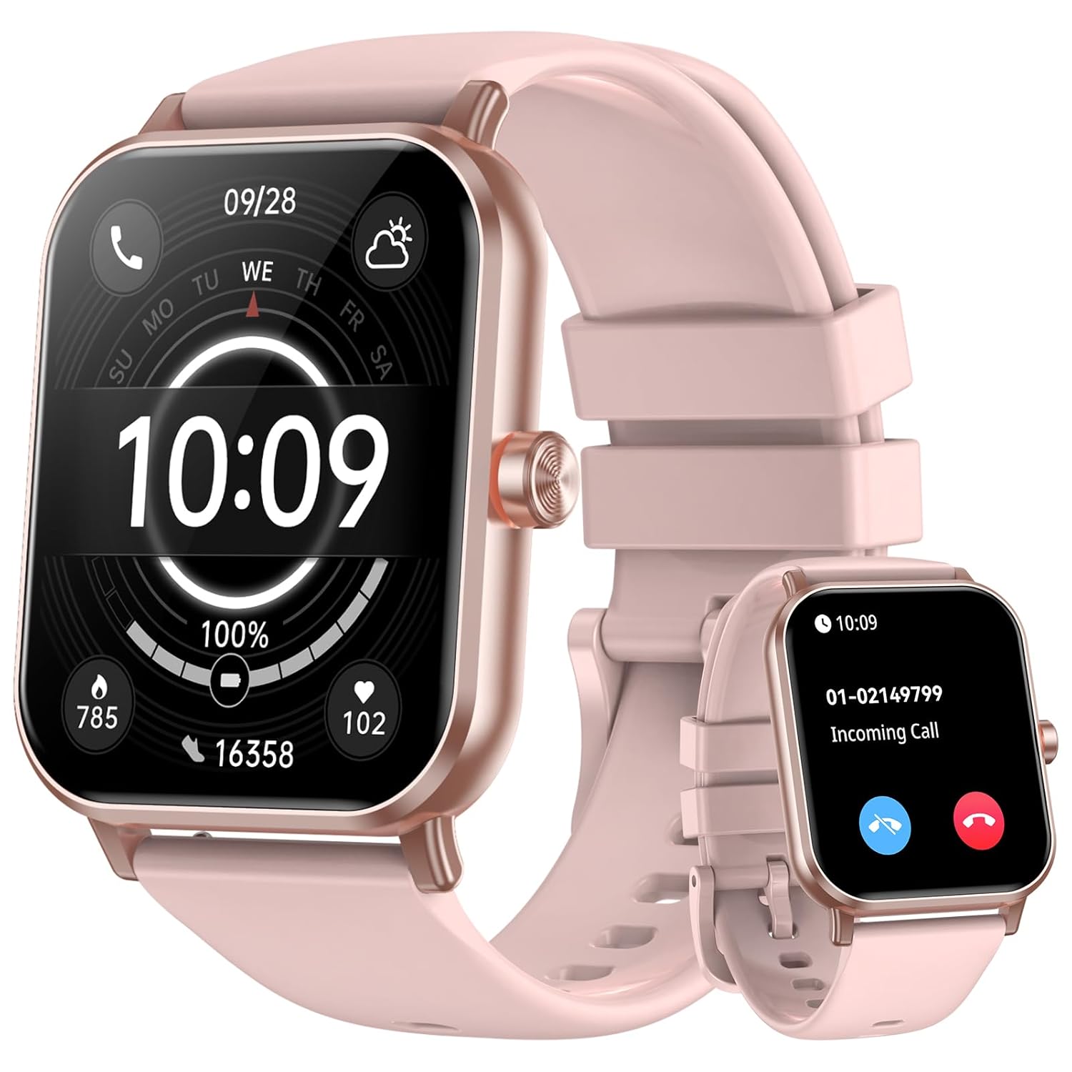 Smart Watch for Men Women 1 85 HD Touchsreen Fitness Tracker 120 Sport Modes 24 7 Heart Rate