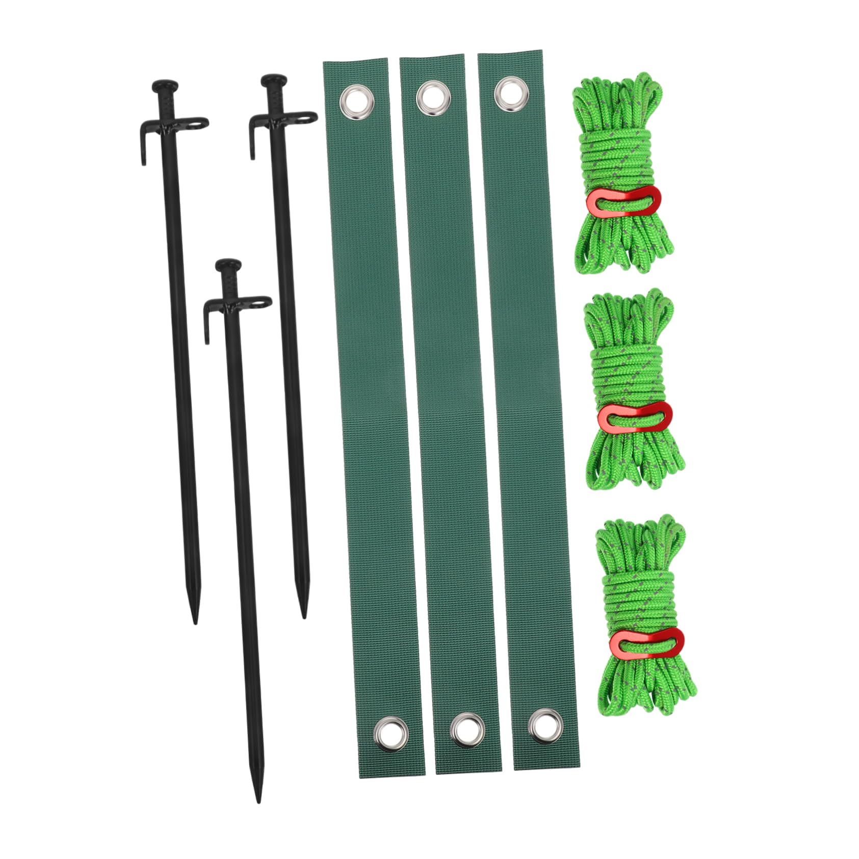 VICASKY Kit D'ancrages D'arbres Étai d'arbre pour Jardin Extérieur Complet Comprenant 3 Attaches Piquets 3 Tuteurs en Fer et 3 Câbles de Soutien