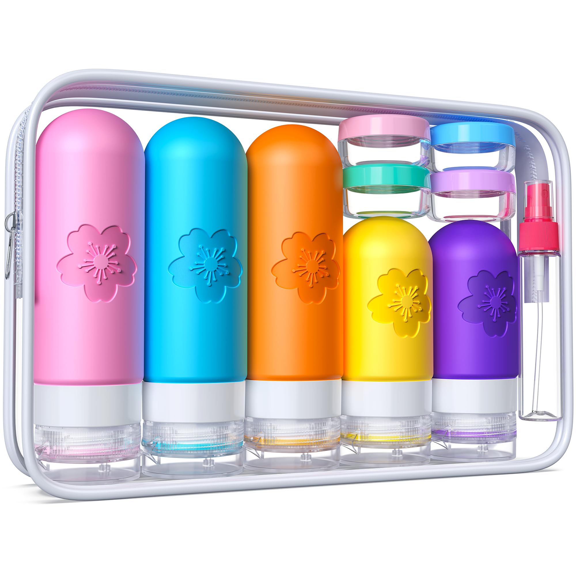 20 Pack Travel Bottles for Toiletries, Travel Essentials TSA Approved Silicone Travel Size Toiletries, Leak Proof Refillable Travel Containers — view 7