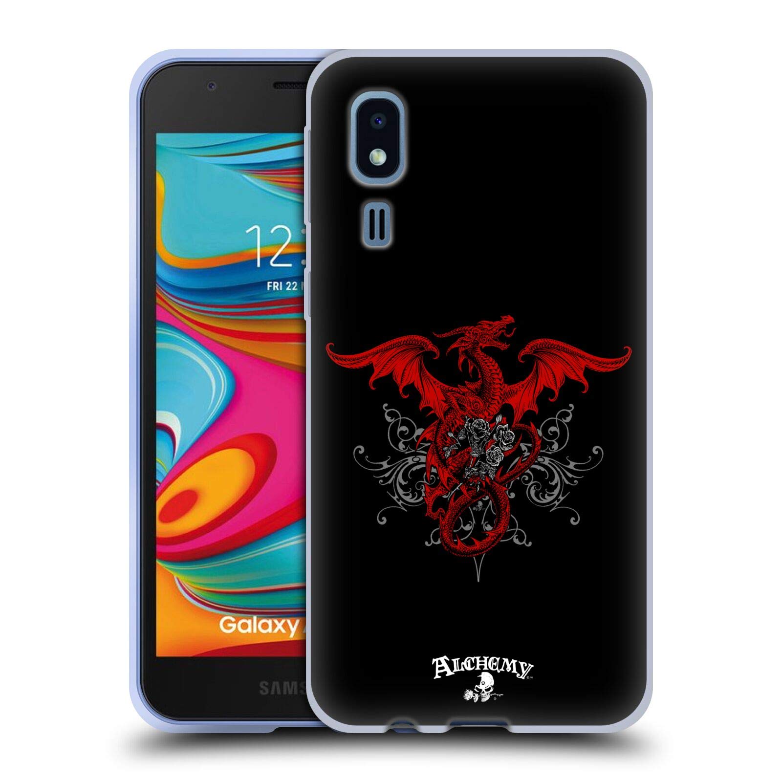 Head Case DesignsOfficially Licensed Alchemy Gothic Draco Rosa Dragon Gel Case [Military Grade Protection] Compatible With Samsung Galaxy A2 Core (2019)