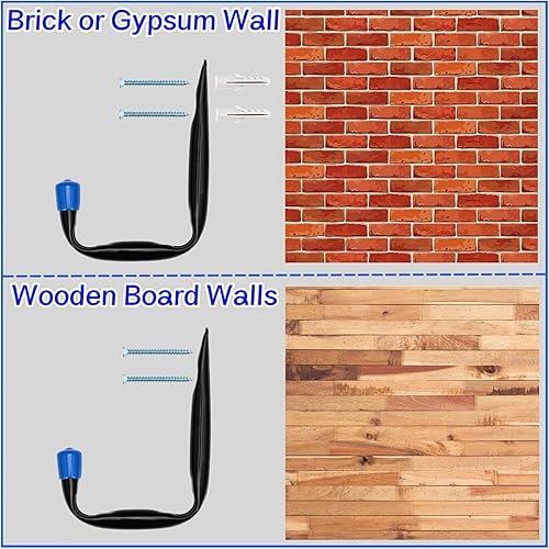 Miniatura 4 de Ganchos de almacenamiento de garaje, 16 piezas resistentes de montaje en pared J para herramientas, cable, cable de extensión (19G-3.3 pulgadas 16)