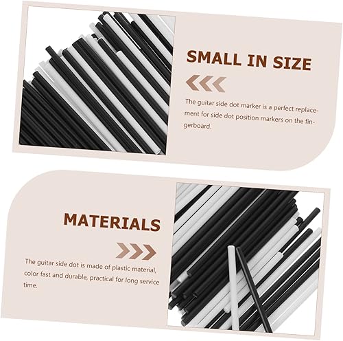 Miniatura 4 de 100 unids guitarra lado máquina guitarra lado punto componente guitarra trastes marcadores laterales accesorios parte guitarra pegatinas diapasón