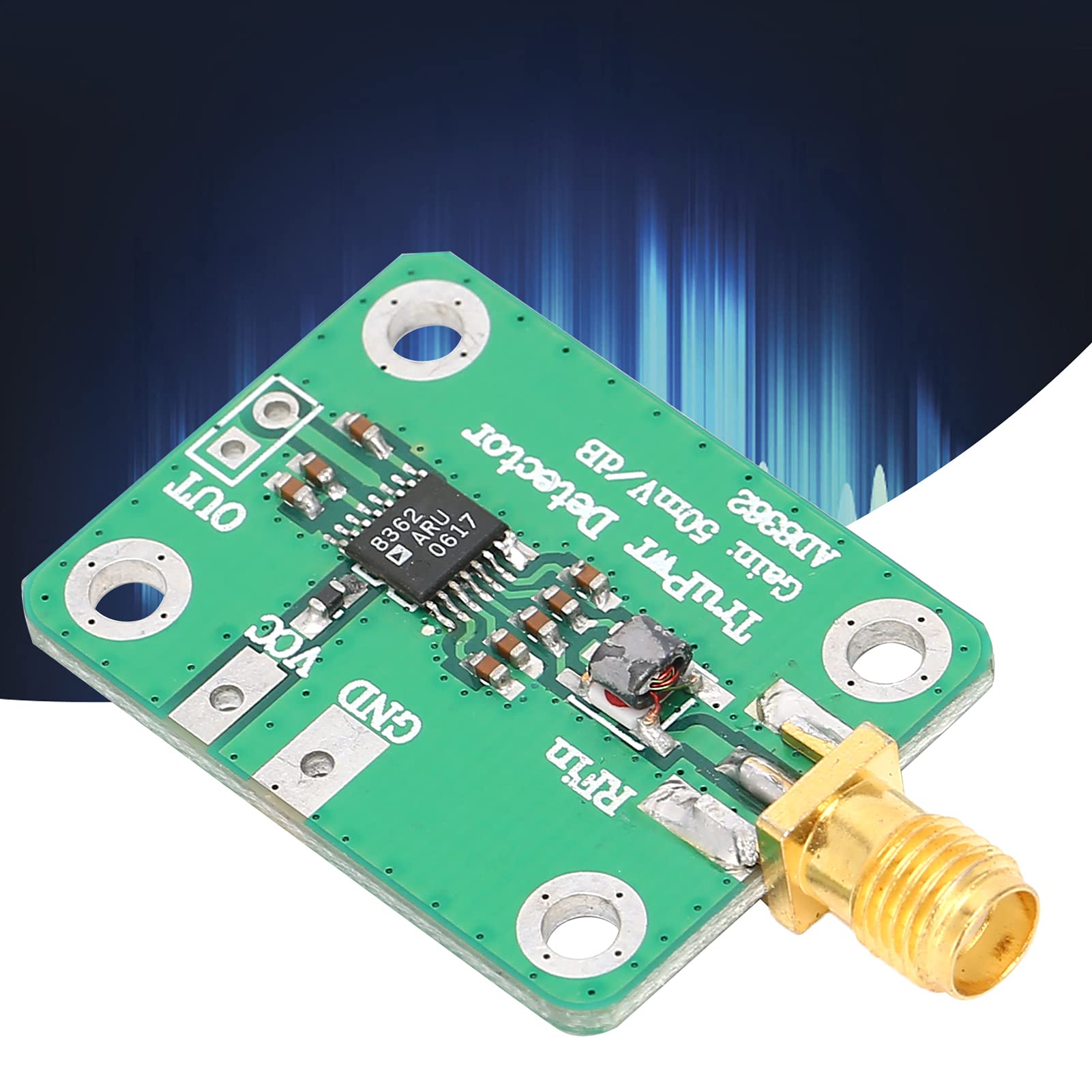 HF-Mikrowellen-True Power Logarithmisches Detektormodul AD8362,Leistungserkennungsmodul,Signalstärkemessgerät-Modul 50Hz-3,8GHz