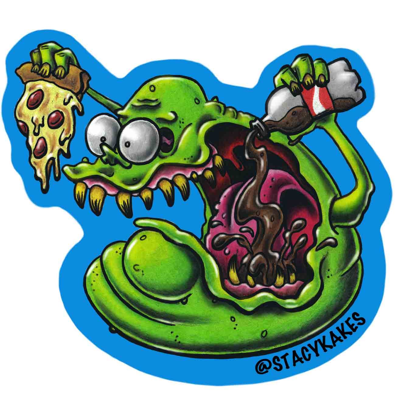 Slimer Decal- for Cars, Laptops, and More! - Use Inside or Outside - Sicks to Any Flat Smooth Surface