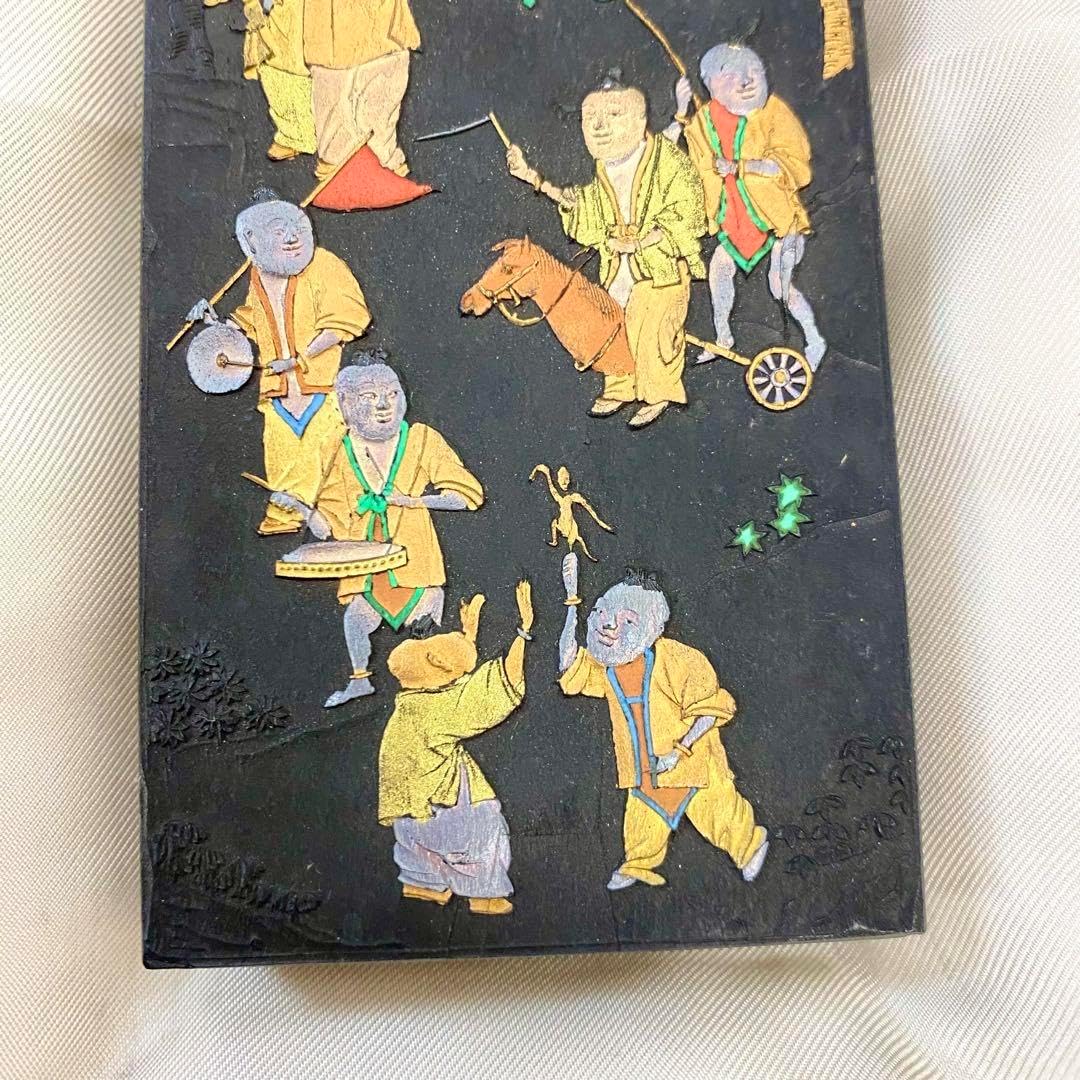 Y 中国墨 九子図古墨 胡開文製 骨董品 墨 書道 Y 中国墨 九子図古墨 胡開文製 骨董品 墨 書道
