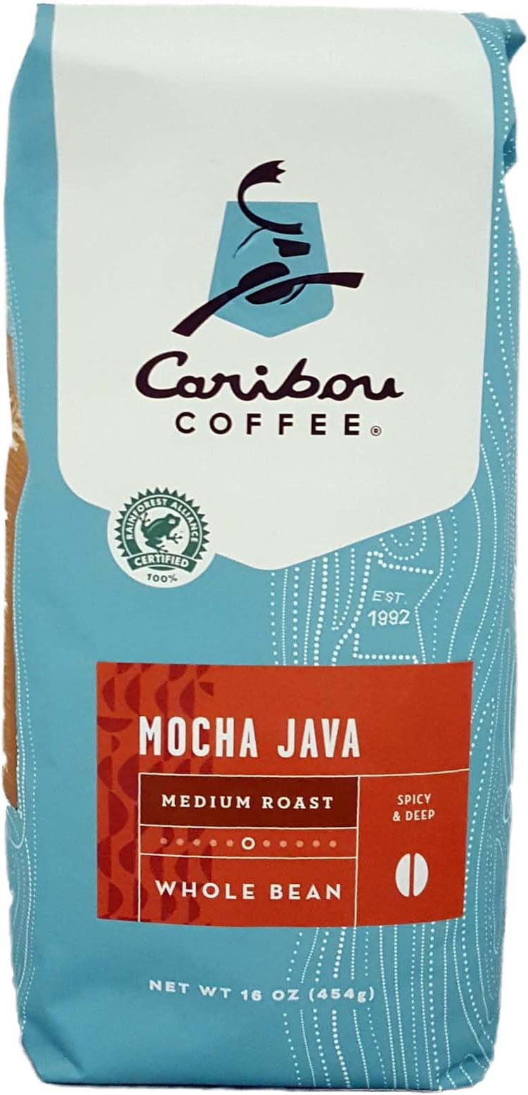 Caribou CoffeeMocha Java Whole Bean Medium Roast Coffee (1 - 16oz Bag)